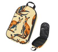 VAPOKF Travel Camping Utensils Organizer Bag, Australia Kangaroo Storage Bag for Cooking Utensil Set, Kitchen Accessories Storage Pouch for Outdoor BBQ, Bag Only
