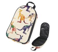 VAPOKF Travel Camping Utensils Organizer Bag, Australia Kangaroos Silhouette Storage Bag for Cooking Utensil Set, Kitchen Accessories Storage Pouch for Outdoor BBQ, Bag Only