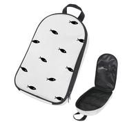 VAPOKF Travel Camping Utensils Organizer Bag, Black Stick Figure Tiddler Storage Bag for Cooking Utensil Set, Kitchen Accessories Storage Pouch for Outdoor BBQ, Bag Only