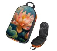VAPOKF Travel Camping Utensils Organizer Bag, Blossoming Lotus Storage Bag for Cooking Utensil Set, Kitchen Accessories Storage Pouch for Outdoor BBQ, Bag Only