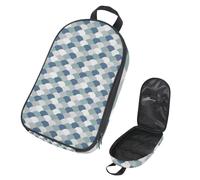 VAPOKF Travel Camping Utensils Organizer Bag, Blue Mermaid Tail Scale Pattern Storage Bag for Cooking Utensil Set, Kitchen Accessories Storage Pouch for Outdoor BBQ, Bag Only