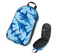 VAPOKF Travel Camping Utensils Organizer Bag, Blue Swordfish and Bubbles Storage Bag for Cooking Utensil Set, Kitchen Accessories Storage Pouch for Outdoor BBQ, Bag Only
