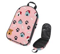 VAPOKF Travel Camping Utensils Organizer Bag, Cartoon Dog Pawprint Bone House Storage Bag for Cooking Utensil Set, Kitchen Accessories Storage Pouch for Outdoor BBQ, Bag Only