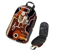 VAPOKF Travel Camping Utensils Organizer Bag, Collage with Musical Instruments Storage Bag for Cooking Utensil Set, Kitchen Accessories Storage Pouch for Outdoor BBQ, Bag Only