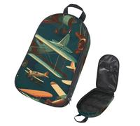 VAPOKF Travel Camping Utensils Organizer Bag, Colorful Air Fighters Storage Bag for Cooking Utensil Set, Kitchen Accessories Storage Pouch for Outdoor BBQ, Bag Only