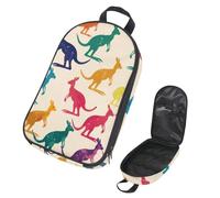 VAPOKF Travel Camping Utensils Organizer Bag, Colorful Australia Kangaroo Storage Bag for Cooking Utensil Set, Kitchen Accessories Storage Pouch for Outdoor BBQ, Bag Only