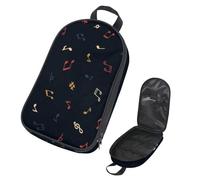 VAPOKF Travel Camping Utensils Organizer Bag, Colorful Music Notes on Dark Storage Bag for Cooking Utensil Set, Kitchen Accessories Storage Pouch for Outdoor BBQ, Bag Only