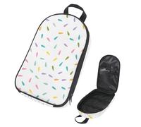 VAPOKF Travel Camping Utensils Organizer Bag, Colorful Soft Color Memphis Style Pattern Storage Bag for Cooking Utensil Set, Kitchen Accessories Storage Pouch for Outdoor BBQ, Bag Only