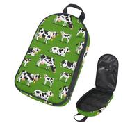 VAPOKF Travel Camping Utensils Organizer Bag, Cows and Calfs Grazing at The Meadow Storage Bag for Cooking Utensil Set, Kitchen Accessories Storage Pouch for Outdoor BBQ, Bag Only