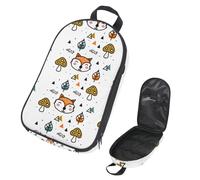 VAPOKF Travel Camping Utensils Organizer Bag, Cute Fox & Mashroon Storage Bag for Cooking Utensil Set, Kitchen Accessories Storage Pouch for Outdoor BBQ, Bag Only