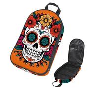 VAPOKF Travel Camping Utensils Organizer Bag, Day of The Flower Sugar Storage Bag for Cooking Utensil Set, Kitchen Accessories Storage Pouch for Outdoor BBQ, Bag Only