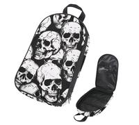 VAPOKF Travel Camping Utensils Organizer Bag,Dead Skulls on Black Storage Bag for Cooking Utensil Set, Kitchen Accessories Storage Pouch for Outdoor BBQ, Bag Only