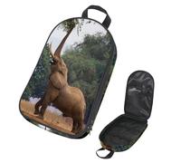 VAPOKF Travel Camping Utensils Organizer Bag, Elephant Nose Seed Pods African Wild Storage Bag for Cooking Utensil Set, Kitchen Accessories Storage Pouch for Outdoor BBQ, Bag Only