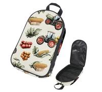 VAPOKF Travel Camping Utensils Organizer Bag, Farm Cron Crops and Tractors Storage Bag for Cooking Utensil Set, Kitchen Accessories Storage Pouch for Outdoor BBQ, Bag Only