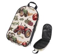 VAPOKF Travel Camping Utensils Organizer Bag, Farm Crops and Tractors Storage Bag for Cooking Utensil Set, Kitchen Accessories Storage Pouch for Outdoor BBQ, Bag Only