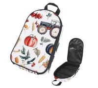 VAPOKF Travel Camping Utensils Organizer Bag, Farm Pumpkin Corn Wheat Crops Storage Bag for Cooking Utensil Set, Kitchen Accessories Storage Pouch for Outdoor BBQ, Bag Only