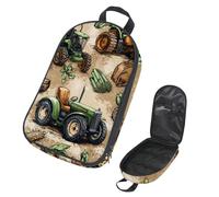 VAPOKF Travel Camping Utensils Organizer Bag, Farm Tractors and Crops Storage Bag for Cooking Utensil Set, Kitchen Accessories Storage Pouch for Outdoor BBQ, Bag Only