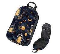 VAPOKF Travel Camping Utensils Organizer Bag, Flying Bats Dead Trees Graves Storage Bag for Cooking Utensil Set, Kitchen Accessories Storage Pouch for Outdoor BBQ, Bag Only