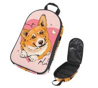 VAPOKF Travel Camping Utensils Organizer Bag, Funny Welsh Corgi Storage Bag for Cooking Utensil Set, Kitchen Accessories Storage Pouch for Outdoor BBQ, Bag Only