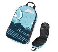 VAPOKF Travel Camping Utensils Organizer Bag, Gone Fishing Cute Fishing Boat Storage Bag for Cooking Utensil Set, Kitchen Accessories Storage Pouch for Outdoor BBQ, Bag Only