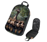 VAPOKF Travel Camping Utensils Organizer Bag, Group of Indian Runner Ducks Storage Bag for Cooking Utensil Set, Kitchen Accessories Storage Pouch for Outdoor BBQ, Bag Only