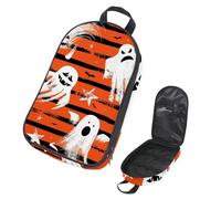 VAPOKF Travel Camping Utensils Organizer Bag, Halloween Ghosts and Bats Storage Bag for Cooking Utensil Set, Kitchen Accessories Storage Pouch for Outdoor BBQ, Bag Only