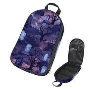 VAPOKF Travel Camping Utensils Organizer Bag, Halloween Graves Dead Tree Storage Bag for Cooking Utensil Set, Kitchen Accessories Storage Pouch for Outdoor BBQ, Bag Only