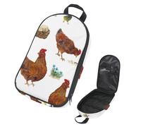 VAPOKF Travel Camping Utensils Organizer Bag, Hen Eats Worms and Chicks Eggs Storage Bag for Cooking Utensil Set, Kitchen Accessories Storage Pouch for Outdoor BBQ, Bag Only