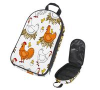 VAPOKF Travel Camping Utensils Organizer Bag, Hen Sits in Hay Nest and Chicks Storage Bag for Cooking Utensil Set, Kitchen Accessories Storage Pouch for Outdoor BBQ, Bag Only