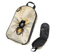 VAPOKF Travel Camping Utensils Organizer Bag, Honey Bees and Hives Storage Bag for Cooking Utensil Set, Kitchen Accessories Storage Pouch for Outdoor BBQ, Bag Only