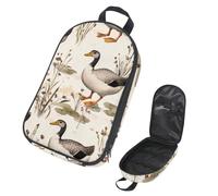 VAPOKF Travel Camping Utensils Organizer Bag, Indian Runner Ducks Grass Storage Bag for Cooking Utensil Set, Kitchen Accessories Storage Pouch for Outdoor BBQ, Bag Only