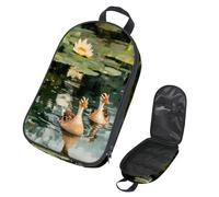 VAPOKF Travel Camping Utensils Organizer Bag, Indian Runner Ducks on Lotus Pond Storage Bag for Cooking Utensil Set, Kitchen Accessories Storage Pouch for Outdoor BBQ, Bag Only