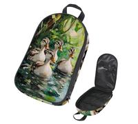 VAPOKF Travel Camping Utensils Organizer Bag, Indian Runner Ducks on Water Painting Storage Bag for Cooking Utensil Set, Kitchen Accessories Storage Pouch for Outdoor BBQ, Bag Only