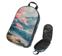 VAPOKF Travel Camping Utensils Organizer Bag, Lakeside Cabin Cherry Tree Storage Bag for Cooking Utensil Set, Kitchen Accessories Storage Pouch for Outdoor BBQ, Bag Only