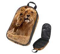 VAPOKF Travel Camping Utensils Organizer Bag, Lioness and Cub Storage Bag for Cooking Utensil Set, Kitchen Accessories Storage Pouch for Outdoor BBQ, Bag Only