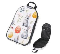 VAPOKF Travel Camping Utensils Organizer Bag, Little Rabbits and Easter Eggs Storage Bag for Cooking Utensil Set, Kitchen Accessories Storage Pouch for Outdoor BBQ, Bag Only
