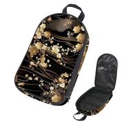 VAPOKF Travel Camping Utensils Organizer Bag, Luxury Japanese Gold Cherry Branches Storage Bag for Cooking Utensil Set, Kitchen Accessories Storage Pouch for Outdoor BBQ, Bag Only