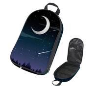 VAPOKF Travel Camping Utensils Organizer Bag, Meteor Night Sky Moon Storage Bag for Cooking Utensil Set, Kitchen Accessories Storage Pouch for Outdoor BBQ, Bag Only