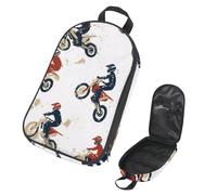 VAPOKF Travel Camping Utensils Organizer Bag, Motor Cross Boys Storage Bag for Cooking Utensil Set, Kitchen Accessories Storage Pouch for Outdoor BBQ, Bag Only
