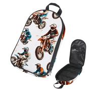 VAPOKF Travel Camping Utensils Organizer Bag, Motor Crossing Storage Bag for Cooking Utensil Set, Kitchen Accessories Storage Pouch for Outdoor BBQ, Bag Only