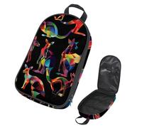 VAPOKF Travel Camping Utensils Organizer Bag, Multicolored Australia Kangaroo Storage Bag for Cooking Utensil Set, Kitchen Accessories Storage Pouch for Outdoor BBQ, Bag Only