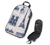 VAPOKF Travel Camping Utensils Organizer Bag, Paris Architectural Famous Postage Storage Bag for Cooking Utensil Set, Kitchen Accessories Storage Pouch for Outdoor BBQ, Bag Only