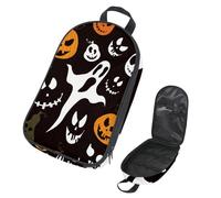 VAPOKF Travel Camping Utensils Organizer Bag, Pumpkins and Halloween Ghosts Storage Bag for Cooking Utensil Set, Kitchen Accessories Storage Pouch for Outdoor BBQ, Bag Only