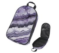VAPOKF Travel Camping Utensils Organizer Bag, Purple Wave Storage Bag for Cooking Utensil Set, Kitchen Accessories Storage Pouch for Outdoor BBQ, Bag Only