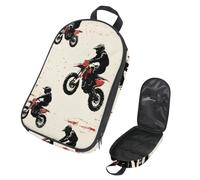 VAPOKF Travel Camping Utensils Organizer Bag, Red Motor Crossing Storage Bag for Cooking Utensil Set, Kitchen Accessories Storage Pouch for Outdoor BBQ, Bag Only