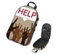 VAPOKF Travel Camping Utensils Organizer Bag, Refugees Need Help Storage Bag for Cooking Utensil Set, Kitchen Accessories Storage Pouch for Outdoor BBQ, Bag Only