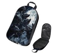 VAPOKF Travel Camping Utensils Organizer Bag, Roaring Wolves Storage Bag for Cooking Utensil Set, Kitchen Accessories Storage Pouch for Outdoor BBQ, Bag Only