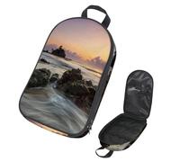 VAPOKF Travel Camping Utensils Organizer Bag, Rock Pattern Storage Bag for Cooking Utensil Set, Kitchen Accessories Storage Pouch for Outdoor BBQ, Bag Only