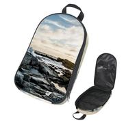 VAPOKF Travel Camping Utensils Organizer Bag, Rock Pattern Storage Bag for Cooking Utensil Set, Kitchen Accessories Storage Pouch for Outdoor BBQ, Bag Only