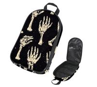 VAPOKF Travel Camping Utensils Organizer Bag, Rock Skeleton Hand on Dark Storage Bag for Cooking Utensil Set, Kitchen Accessories Storage Pouch for Outdoor BBQ, Bag Only
